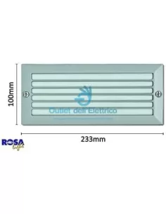 Luz rosa ELTO1503 Foco empotrable e27 gris con rejilla 2